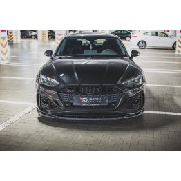 Накладка сплиттер на передний бампер на Audi RS5 B9 рестайл